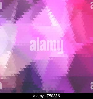 Abstrakte low polygon geformte Hintergrund. Dreikantform mit geometrischen Mosaik für Unternehmen. Bunte Tapeten mit violetten Gradienten Dreiecke. Vecto Stockfoto