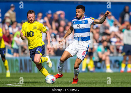 London, Großbritannien. 19 Apr, 2019. Jordan Cousins von Queens Park Rangers während der efl Sky Bet Championship Match zwischen den Queens Park Rangers und die Blackburn Rovers an der Loftus Road Stadium, London, England am 19. April 2019. Foto von salvio Calabrese. Nur die redaktionelle Nutzung, eine Lizenz für die gewerbliche Nutzung erforderlich. Keine Verwendung in Wetten, Spiele oder einer einzelnen Verein/Liga/player Publikationen. Credit: UK Sport Pics Ltd/Alamy leben Nachrichten Stockfoto