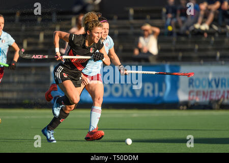 AMSTERDAM, 19-04-2019, Euro Hockey Club Cup 2019. Veranstaltungsort: Wagener Stadion. Maria Verschoor während des Spiels UHC Hamburg vs AH&BC Amsterdam. Stockfoto