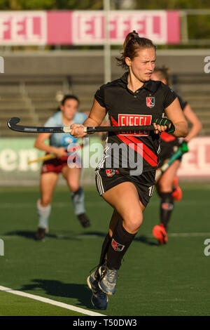 AMSTERDAM, 19-04-2019, Euro Hockey Club Cup 2019. Veranstaltungsort: Wagener Stadion. Kelly Jonker während des Spiels UHC Hamburg vs AH&BC Amsterdam. Stockfoto