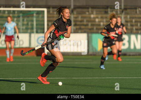 AMSTERDAM, 19-04-2019, Euro Hockey Club Cup 2019. Veranstaltungsort: Wagener Stadion. Marijn Veen während des Spiels UHC Hamburg vs AH&BC Amsterdam. Stockfoto