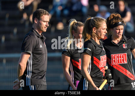 AMSTERDAM, 19-04-2019, Euro Hockey Club Cup 2019. Veranstaltungsort: Wagener Stadion. Rick Mathijssen während des Spiels UHC Hamburg vs AH&BC Amsterdam. Stockfoto