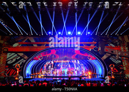 Peking, China. 20 Apr, 2019. Foto am 20. April 2019 zeigt das Schließen und Verleihung des neunten Beijing International Film Festival in Peking, der Hauptstadt von China. Credit: Jin Mamengni/Xinhua/Alamy leben Nachrichten Stockfoto