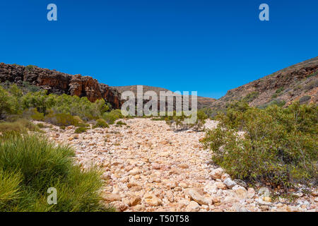 Mandu Mandu Gorge während der Trockenzeit im Cape Range National Park Australien Stockfoto