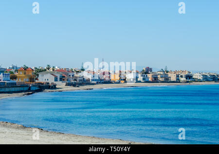 CABO DE PALOS, SPANIEN - Februar 7, 2019 Landschaft der berühmten küstenstadt am Mittelmeer in Spanien Stockfoto