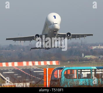 Beluga und Beluga XL vom Hawarden Airport credit Ian Fairbrother/Alamy Stockfotos Stockfoto