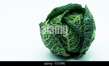 Isolierte Wirsing Stockfoto