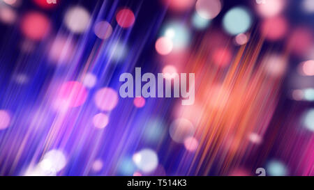 Abstrakte rainbow Highlights Hintergrund mit Wirkung von Bokeh und Streifen Partikel, 3D-Render romantischen Hintergrund Stockfoto
