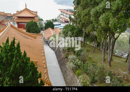 Yuchi Taiwan am 29. März 2019: Xuanguang Tempel bei Sun Moon Lake Stockfoto