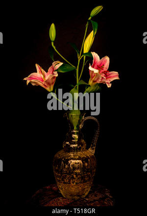 Blenden in Glass Vase Stockfoto