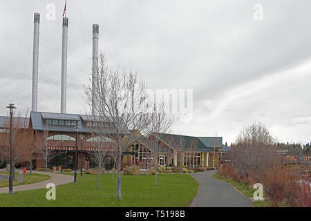 Old Mill District, Deschutes River, Bend, Oregon, USA Stockfoto