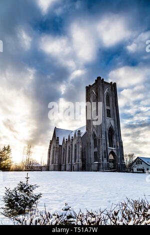 Landakotskirkja, die katholische Kirche in Reykjavík, Island Stockfoto