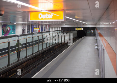 Glasgow Buchanan Street U-Bahnstation auf der SPT Glasgow der u-bahn Stockfoto