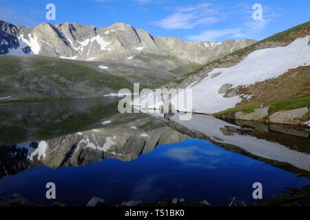 Summit Lake am Mount Evans, ein 14.000 Fuß Berg in den Arapaho National Forest von Colorado, USA. Stockfoto