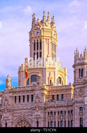 Torre del Palacio de las Kommunikation (Ayuntamiento de Madrid). Madrid. España Stockfoto