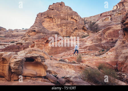 Bergweg über Petra historische Stadt der nabatäischen Reiches in Jordanien Stockfoto