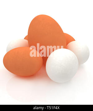 Großes Ei und Eier Stockfoto