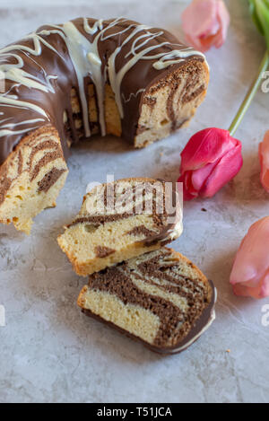 Zebra-Kuchen Stockfoto