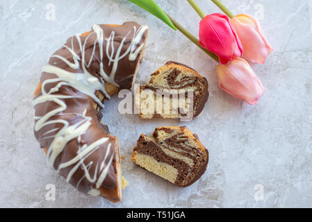 Zebra-Kuchen Stockfoto