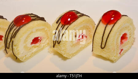 Jam Roll, Swiss roll, Jelly Roll Stockfoto