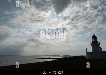 Chanonry Point, Rosemarkie, erstklassige Lage für die Beobachtung der Delphine, Schottland. Stockfoto