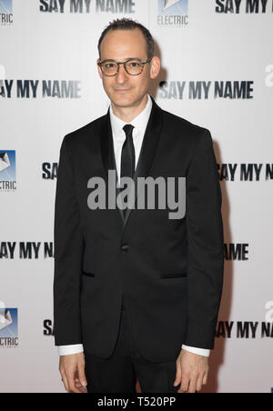 Besetzung und Berühmtheiten besuchen die ay Mein Name "de Luxe Premiere im Odeon Leicester Square mit: Jay Stern Wo: London, Großbritannien Wann: 19 Mar 2019 Credit: Phil Lewis/WENN.com Stockfoto