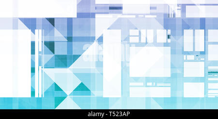 Integriertes System Data Platform Management Konzept Kunst Stockfoto