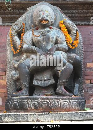 Kathmandu Nepal Pagode Geburtsort Shambhala-tal November 2018 Erdbeben Menschen des Friedens Kultur Tihar Fest der Lichter Reisen Top 10 der besten von Nepal Stockfoto