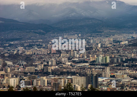 Blick auf die neue zentrale Bereiche der Innenstadt von Tiflis - und Vake Saburtalo, Republik Georgien Stockfoto