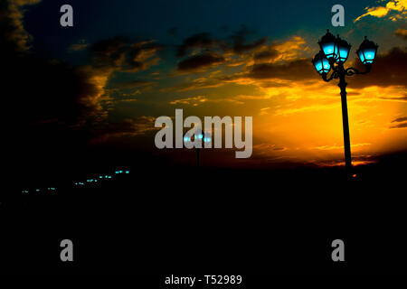 Kuwait Natur Schönheit bei Tag und Nacht Stockfoto