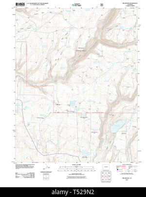 USGS TOPO Karte Colorado CO Millwood 20110610 TM Wiederherstellung Stockfoto