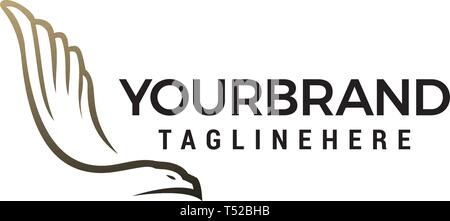 Taube Flügel Logo Design Konzept Vorlage Vektor Stock Vektor