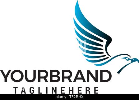 Kopf Adler Logo Design Konzept Vorlage Vektor Stock Vektor
