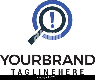 Magnifer Suche Logo Design Konzept Vorlage Vektor Stock Vektor