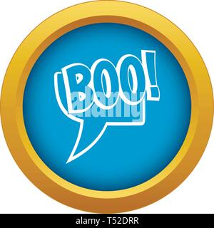 Buh, Comic Text Sprechblasen-symbol blue Vector isoliert Stock Vektor