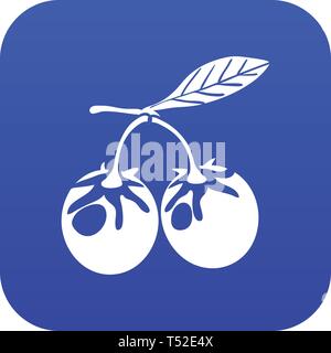 Eco berry Symbol blau Vektor Stock Vektor