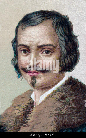 EVANGELISTA TORRICELLI (1608-1647) italienischer Physiker, die Erfindung des Barometers Stockfoto