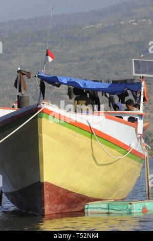 Eine Bootfahrt Stiefel dryng Farbe Farben Park? Stockfoto