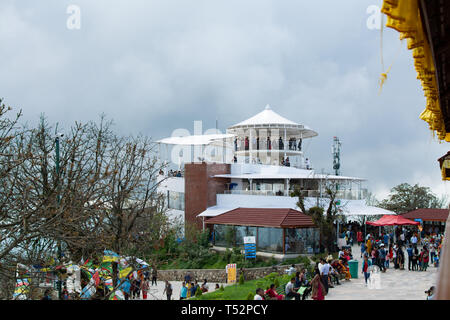 Chandragiri Hügel, Nepal - 26. August 2017: vollen Restaurants in Chandragiri Hügel. Stockfoto