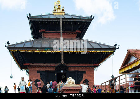 Chandragiri Hügel, Nepal - 26. August 2017: Tempel Hindu Gott Shiva in Chandragiri Hügel gewidmet. Stockfoto