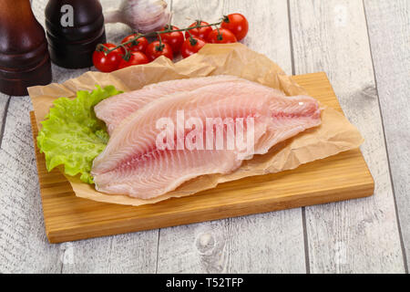 Raw Tilapia-fisch bereit zum Kochen Stockfoto