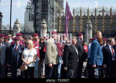 Gerechtigkeit für Nordirland Veteranen London März Karfreitag 2019 Stockfoto