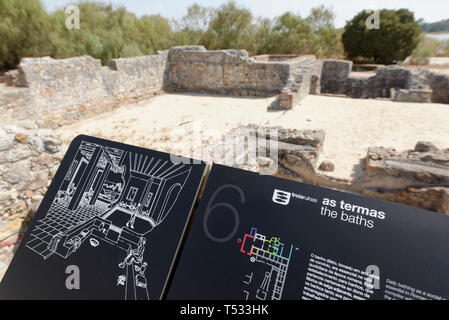 Römische Ruinen in Troia Resort, im Süden von Portugal Stockfoto