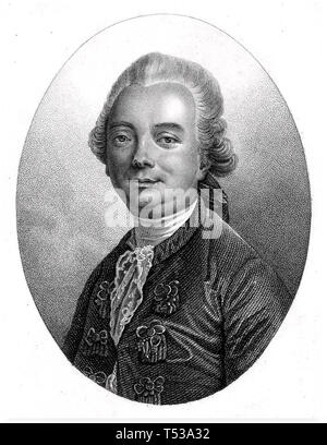 JEAN-François de La Harpe (1739-1803), französischer Dramatiker und Literaturkritiker Stockfoto