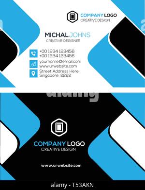 Sauberes, modernes Business Card Design Stock Vektor