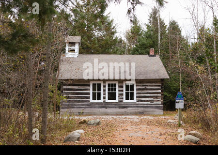 Die alte Baily School House. 1907-1941. Ein Zimmer anmelden Schulhaus im Jahre 1907 erbaut. Es ist jetzt Teil des Störs Point State Park. Harrisville, Michigan, U Stockfoto