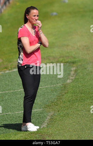 Manchester United manager Casey Stoney während der FA Frauen Gleiches an Leigh Sports Village. Stockfoto