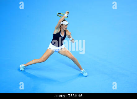 Johanna Konta während des Tages eine der Fed Cup am Kupfer, London. Stockfoto