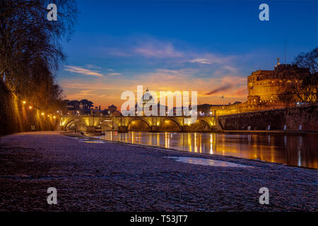 Twilight in Rom Stockfoto