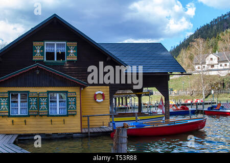 Bootshaus (Bootshaus) - lunzer, Lunz am See, Österreich Stockfoto